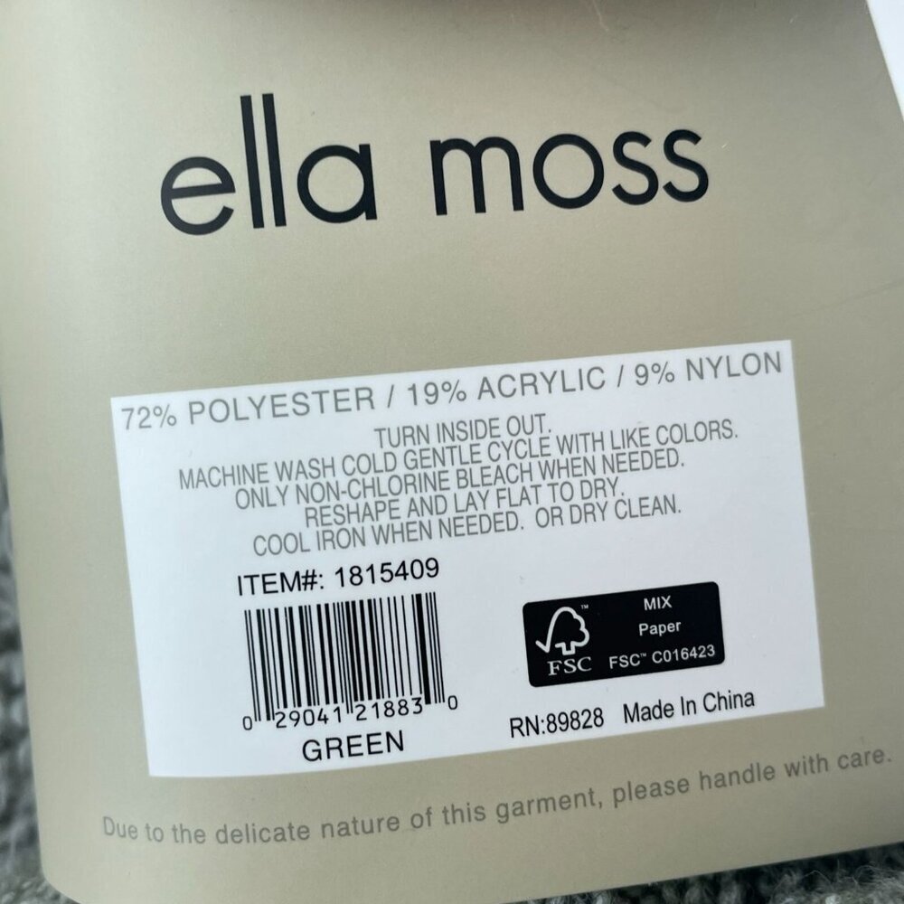 Ella Moss Womens Button-Up Cardigan Sweater L Green Soft  NWT 1375 - Picture 6 of 8